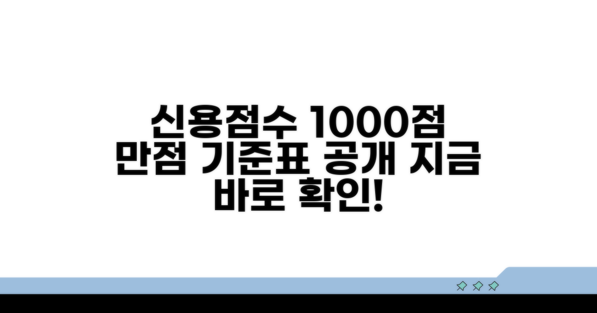 신용점수 1000점 만점 기준표