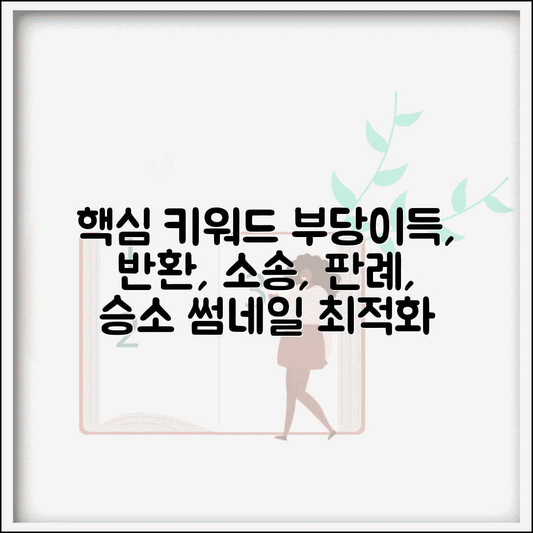 부당이득반환청구소송 사례 판례분석 | 청구요건 및 입증책임 | 성공전략