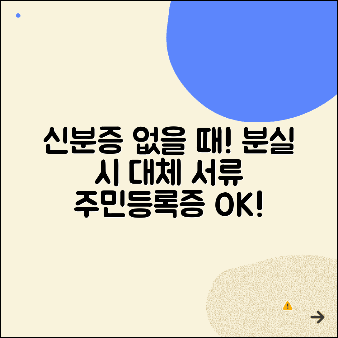 신분증 없을때 대체 서류 | 주민등록증 분실시 사용 가능한 대체 신분증명서