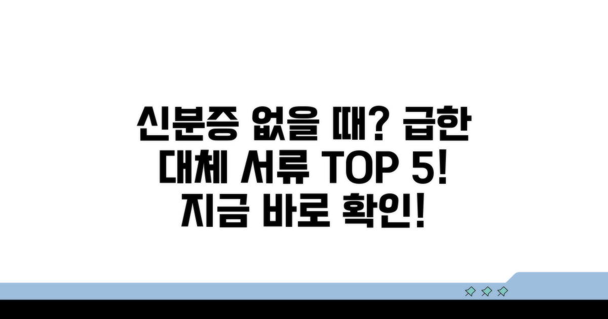 신분증 없을 때 급한 대체 서류