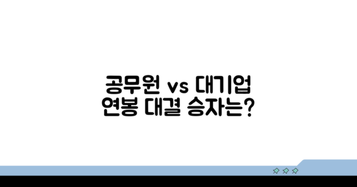 공무원 vs 대기업 연봉 조건 분석