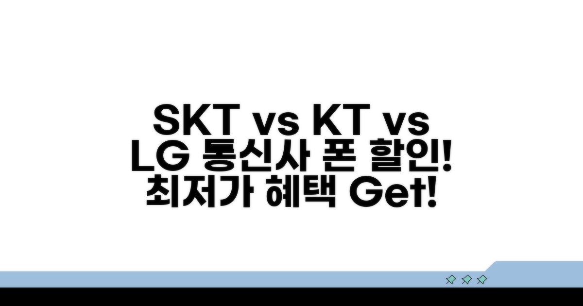 SKT KT LG 요금할인 비교