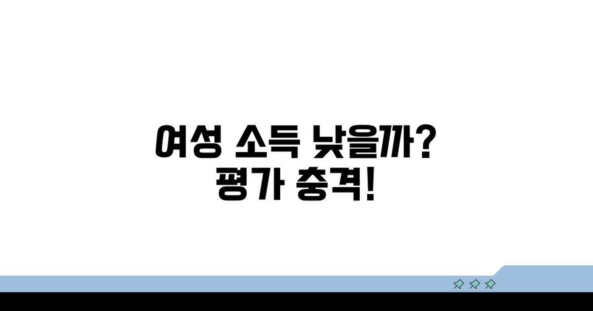 소득 평가, 여성에게 더 낮나?