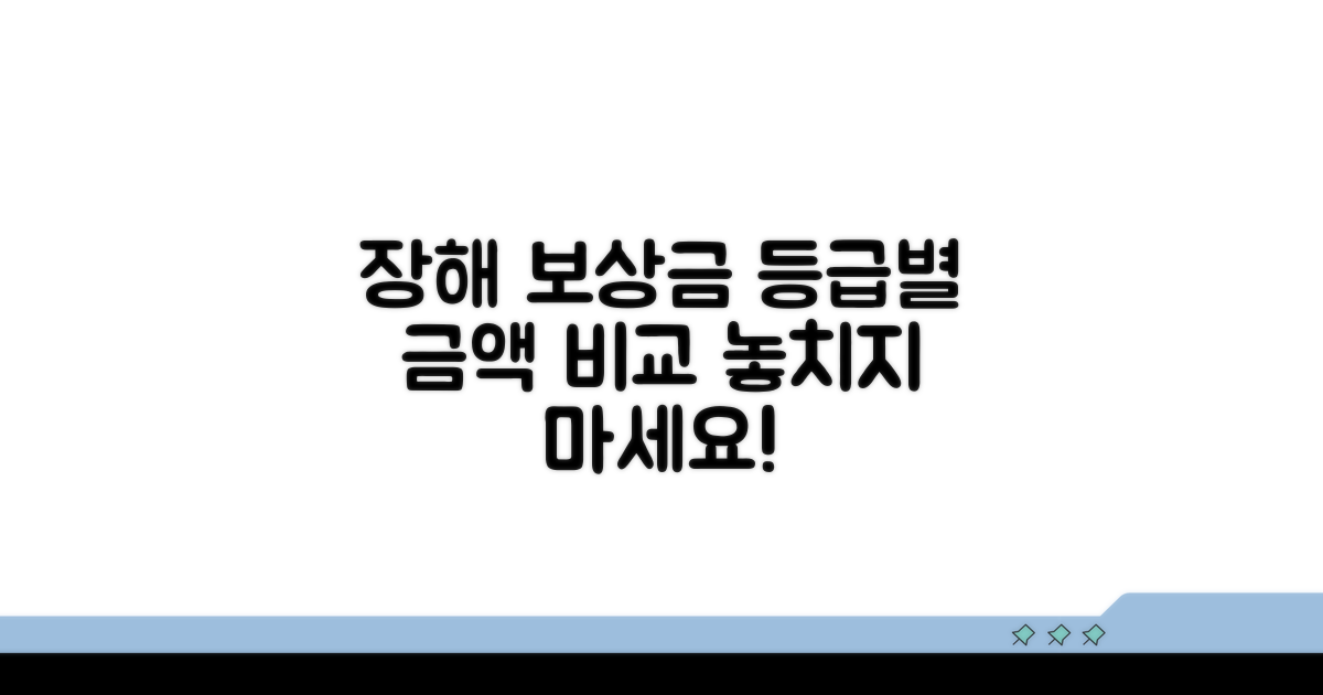 장해등급별 보상금액 비교 분석