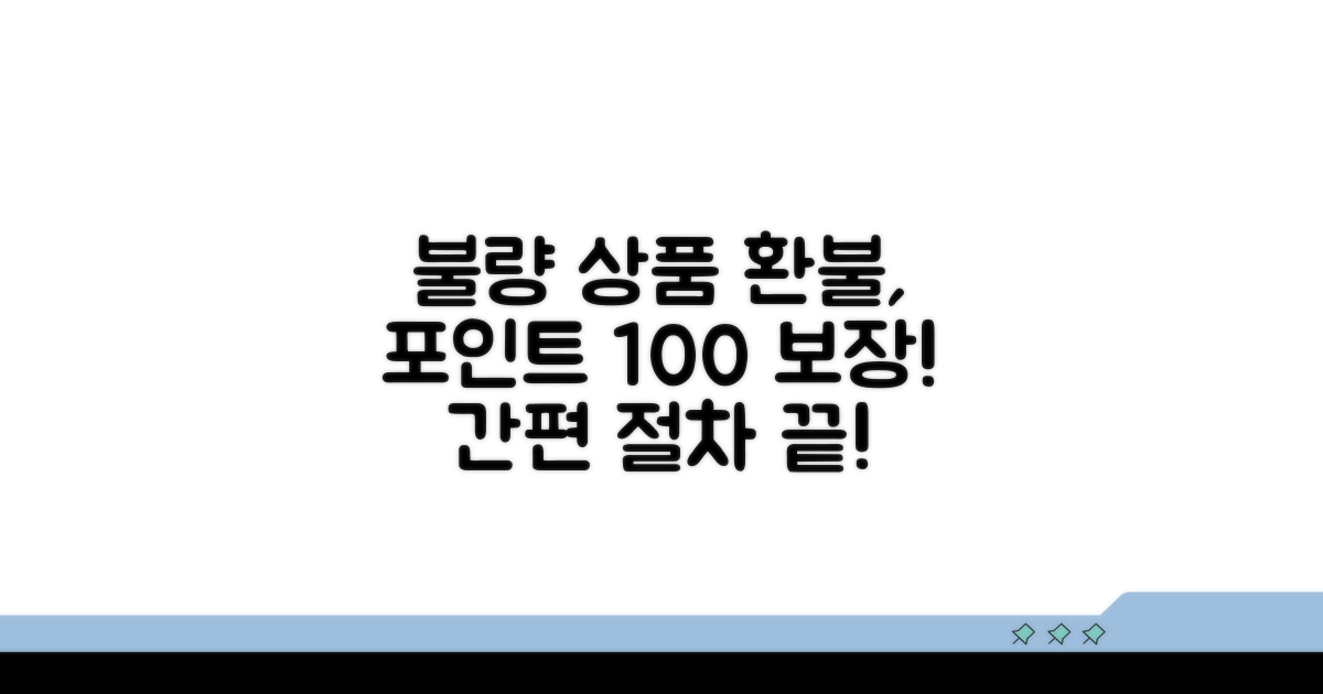 불량 상품 포인트 환불 절차 완벽 안내
