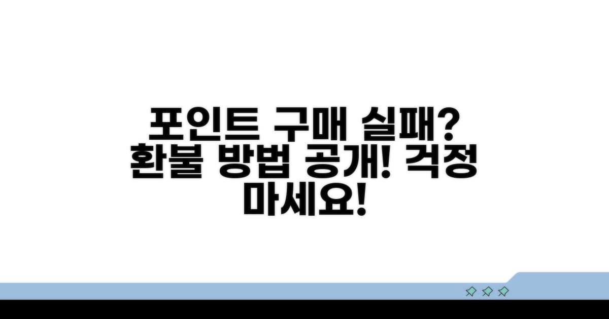 포인트 구매 불량, 환불 가능할까?