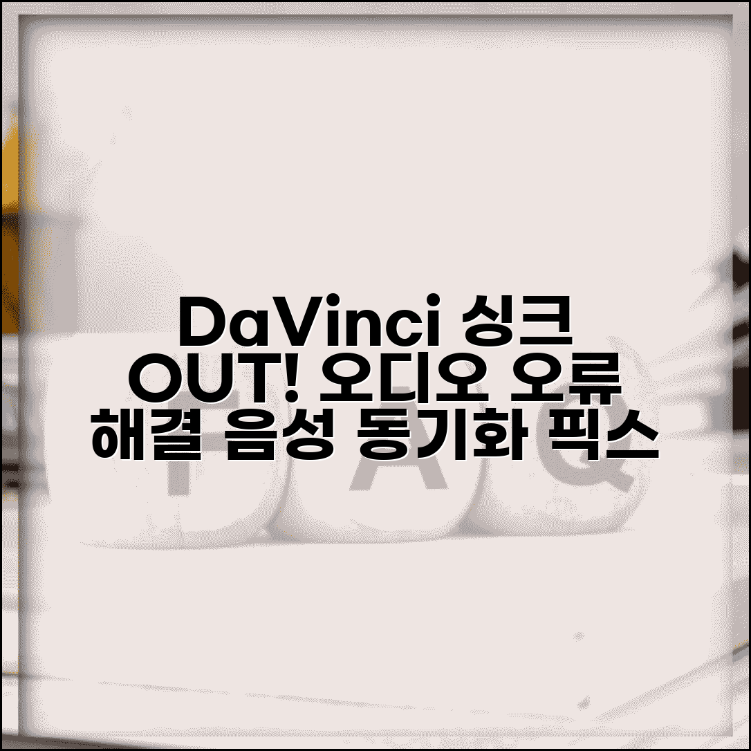 DaVinci Resolve 오디오 싱크 오류 | 다빈치 음성 동기화 틀어짐