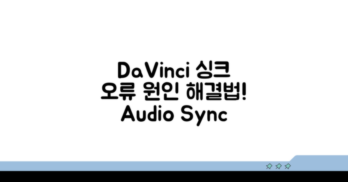 DaVinci 오디오 싱크 오류 원인 찾기