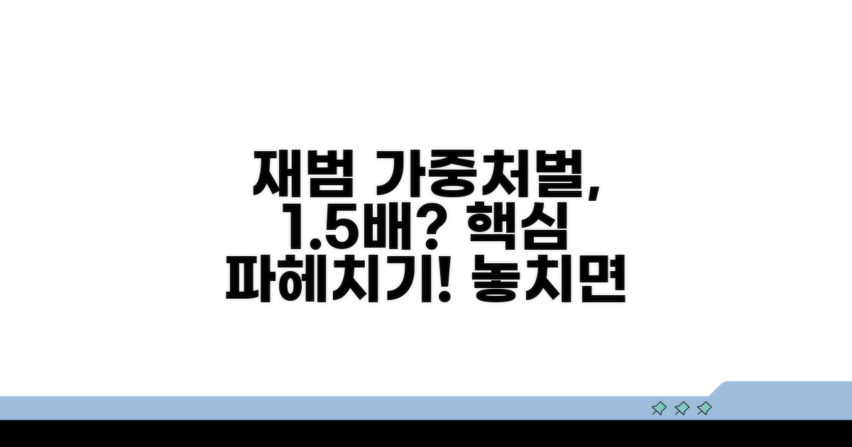 재범 가중처벌 1.5배 상세 분석