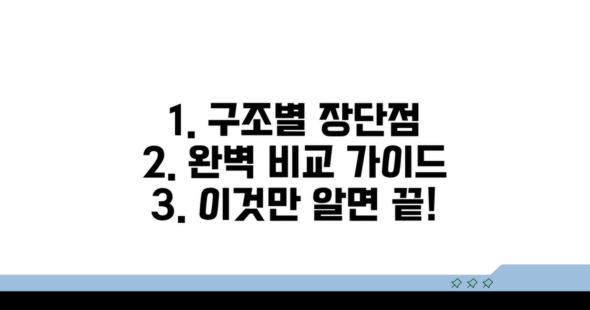 구조별 장단점 비교 가이드