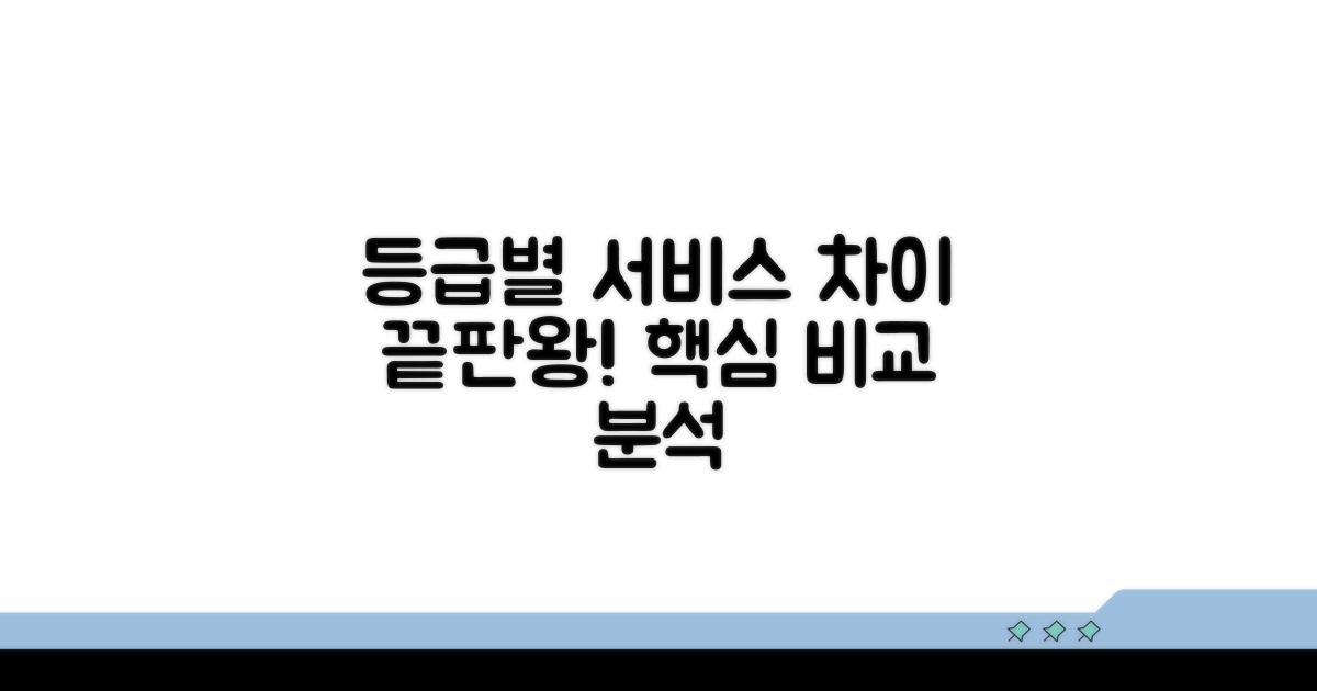 등급별 서비스 차이 핵심 분석