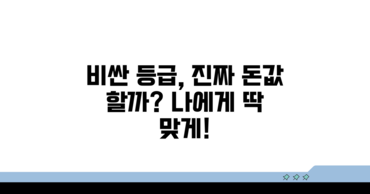 비싼 등급, 정말 나에게 유리할까?