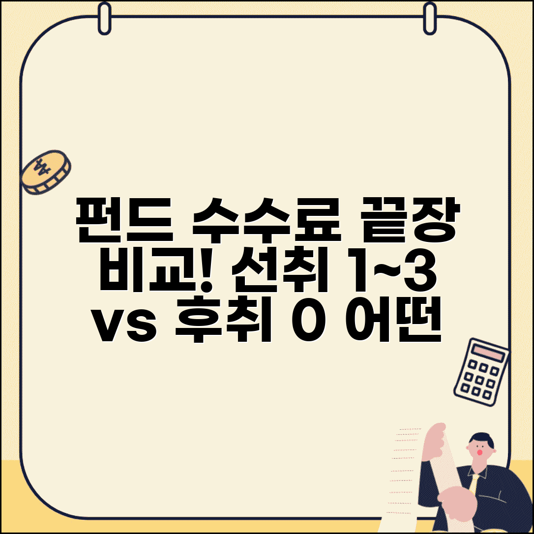 펀드 수수료 선취 후취 비교 | 선취 1~3% vs 후취 0% 어떤 것이 유리할까?