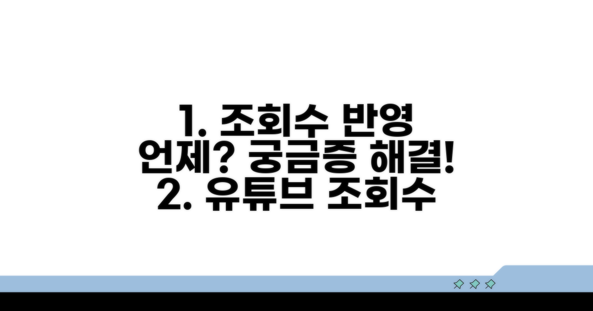 유튜브 조회수 반영 시간 언제