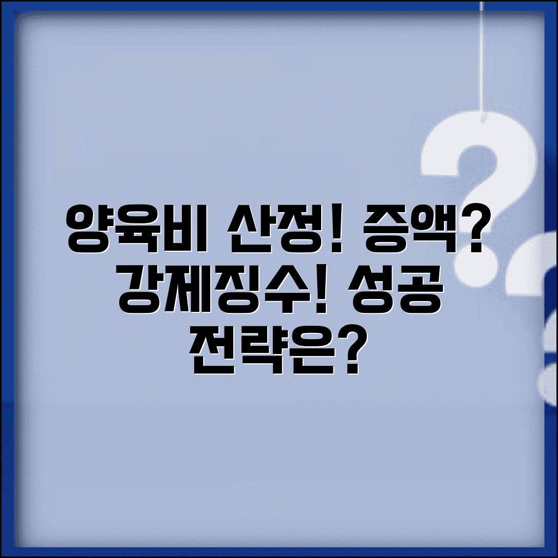양육비 청구소송 적정금액 산정법 | 증액 청구 전략 및 미지급 양육비 강제징수 방법 총정리