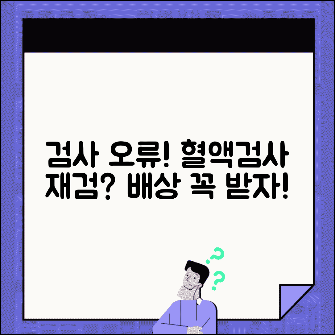 내과 검사 결과 오류 | 혈액검사 잘못 나옴 재검사 배상, 꼭 받아야 할까?