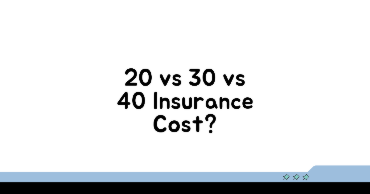 20대 vs 30대 vs 40대 보험료 비교