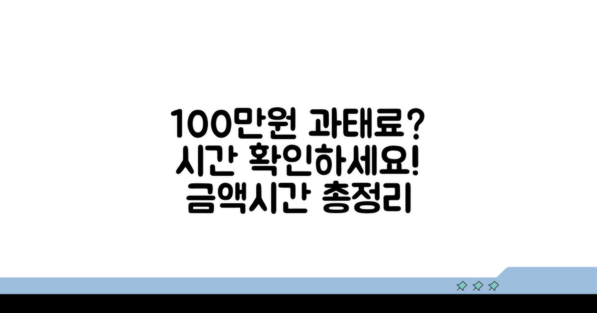 최대 100만원, 과태료 금액과 시간