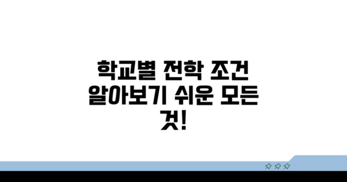 학교별 전학 조건 상세 분석