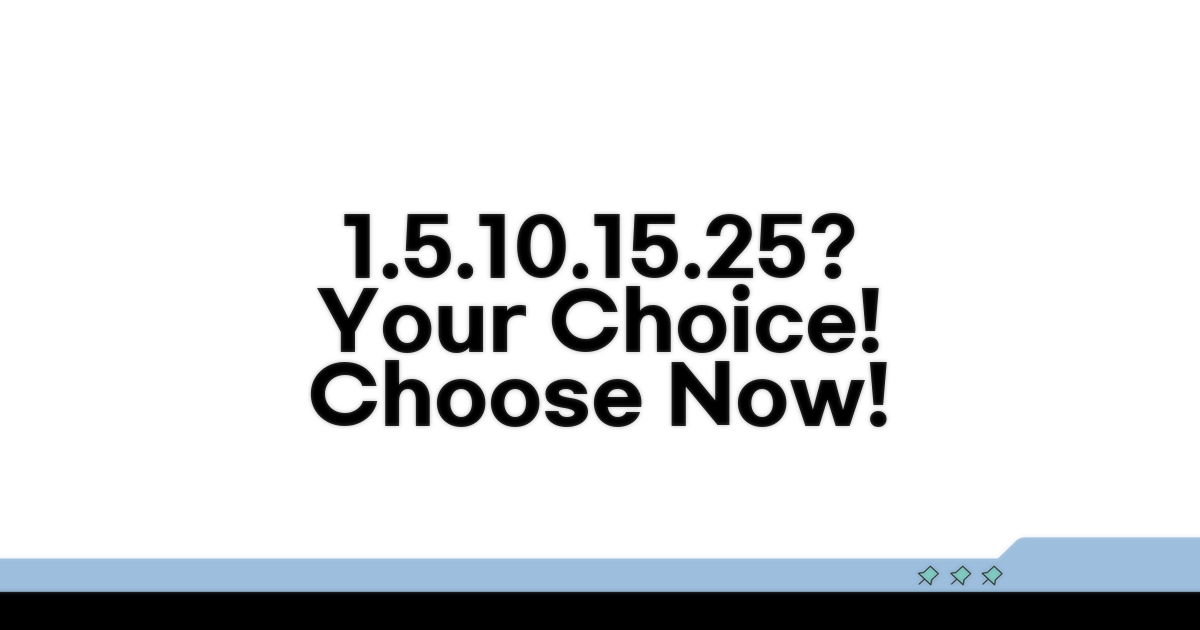 1·5·10·15·25일, 당신의 선택은?