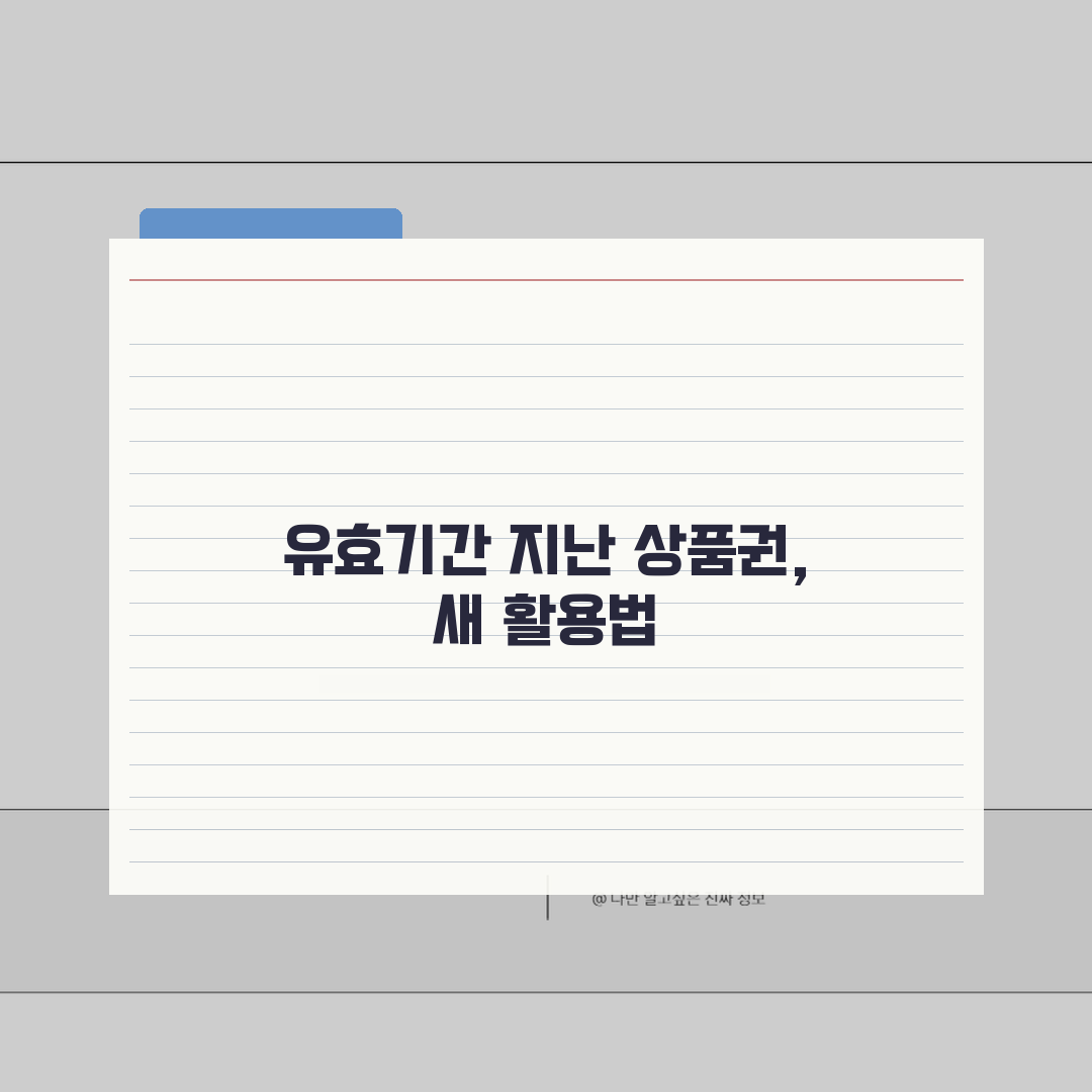 유효기간 지난 상품권 활용법 | 환불/교환정책 + 기간연장 신청방법 꿀팁 알려드려요